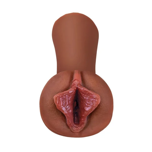 PDX Extreme Wet Pussies Luscious Lips Self Lubricating Stroker – Chocolate