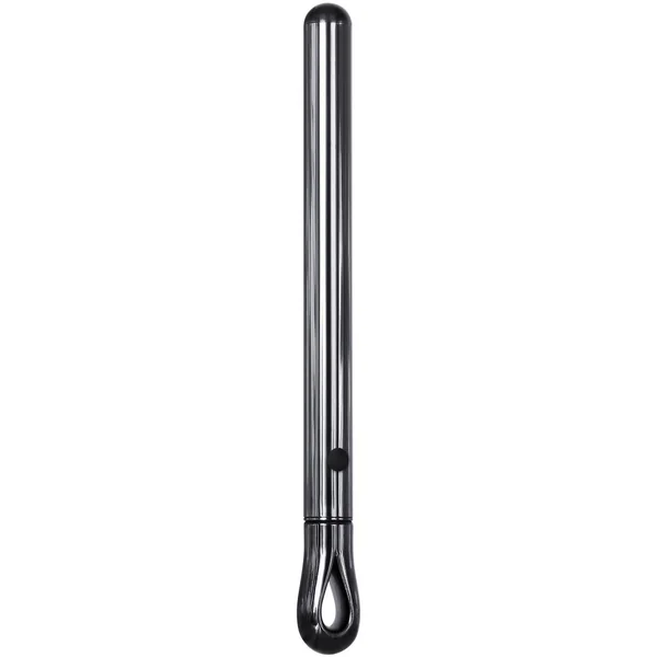 Pen Pal Rechargeable Compact Stainless Steel Vibrator - Black Chrome