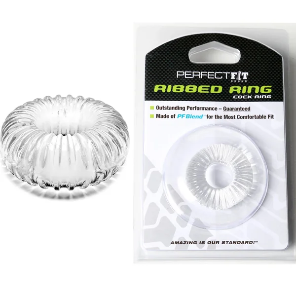 Perfect Fit Ribbed Ring - Clear
