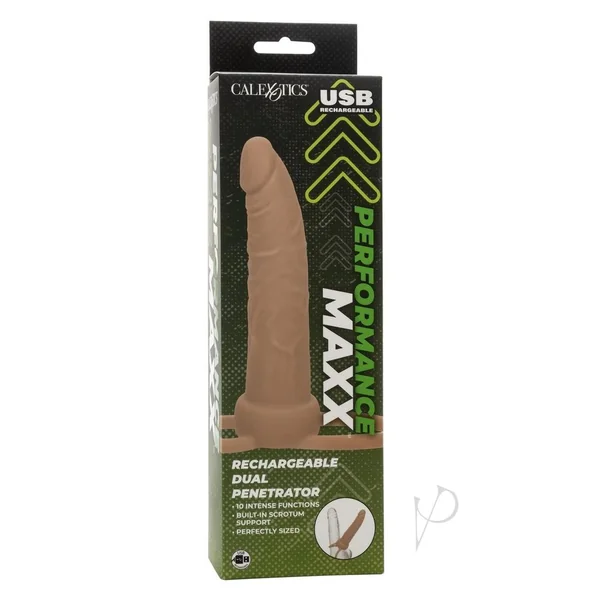 Performance Maxx Rechargeable Silicone Dual Penetrator - Vanilla