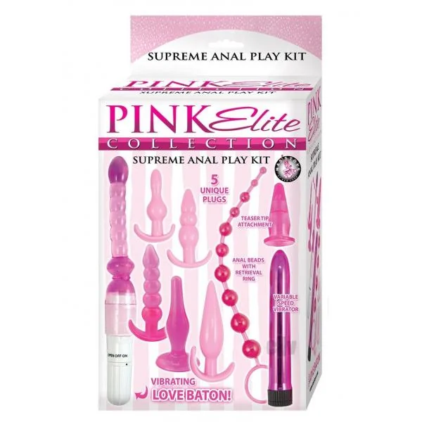 Pink Elite Collection Supreme Anal Play Kit Pink