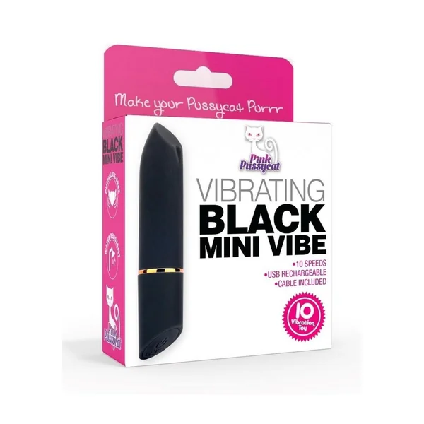 Pink Pussycat Mini Vibe Rechargeable Silicone Bullet