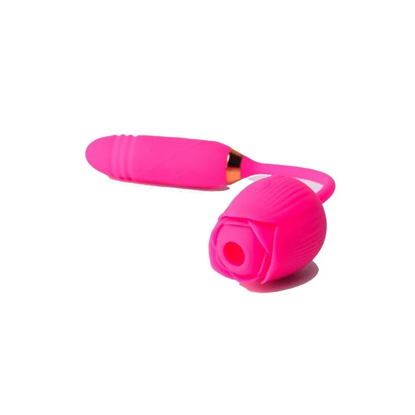 Pink Pussycat Vibrating Thrusting Rechargeable Silicone Rose with Remote – Pink