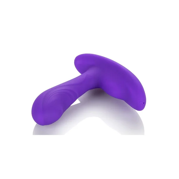 Pinpoint Pleaser Silicone Rechargeable Vibrator with Remote Control – Purple