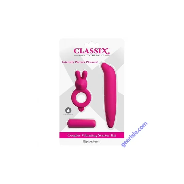 Pipedream Classix Couples Vibrating Starter Kit Pink
