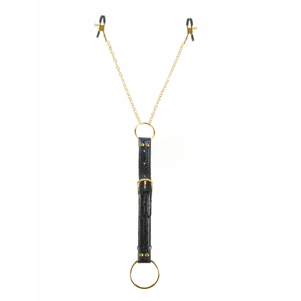 Pipedream Fetish Fantasy Gold Cockring & Nipple Clamps