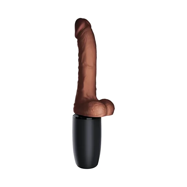 Pipedream - King Cock Plus - Warming & Thrusting Cock with Balls 7.5" - Brown