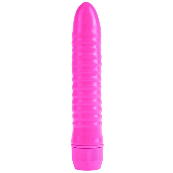 Pipedream Neon Ribbed Rocket Vibrator