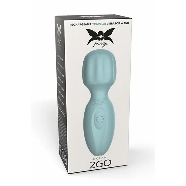 Pixey 2go Rechargeable Silicone Mini Wand - Ocean