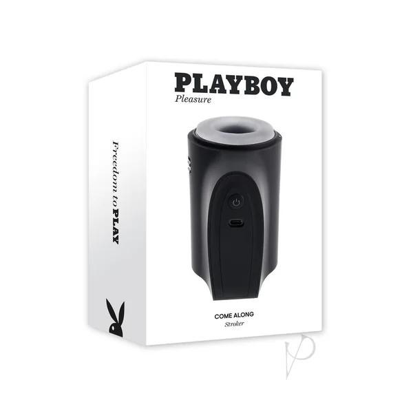 Playboy Come Along Dual End Rechargeable Masturbator - Black/Clear