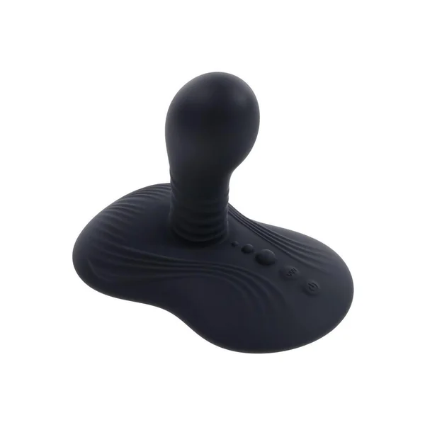 Playboy Sittin And Spinnin Rechargeable Silicone Vibrator with Remote Control – Black