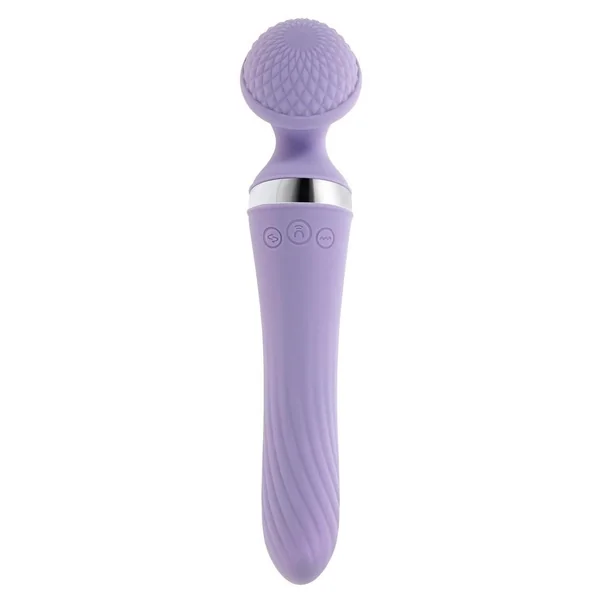 Playboy Vibrato Rechargeable Silicone Dual Ended Wand – Purple