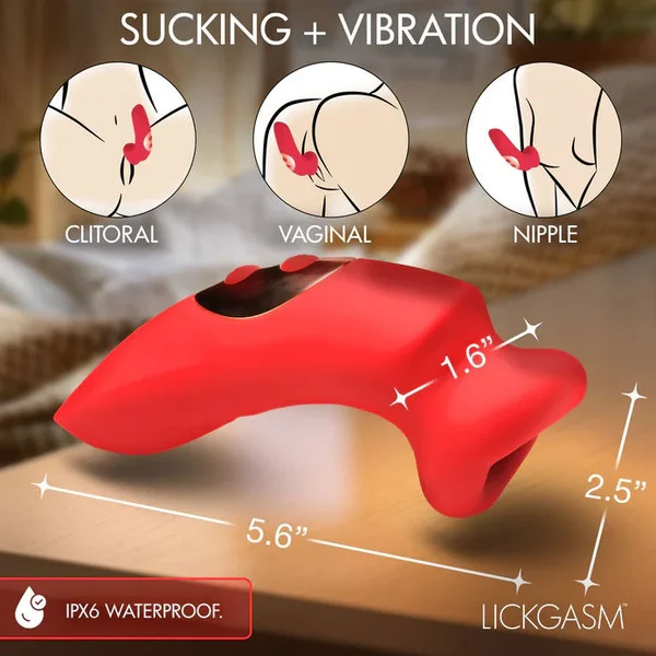 Plump Kiss (Red) – Sucking and Vibrating Clitoral Stimulator