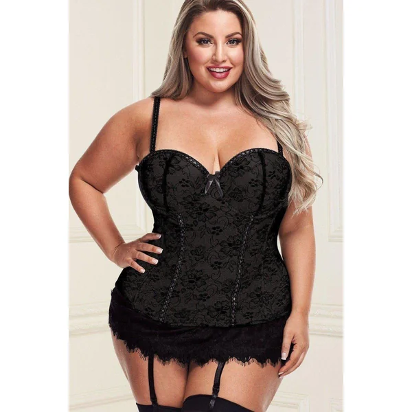 Plus Size Bustier Set
