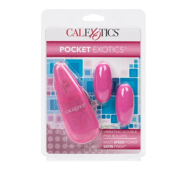 Pocket Exotics Vibrating Double Pink Passion Bullets - Pink