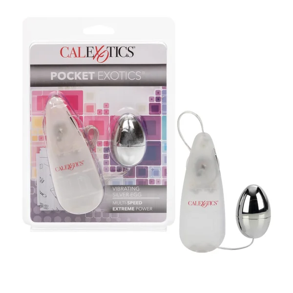 Pocket Exotics Vibrating Egg - Silver