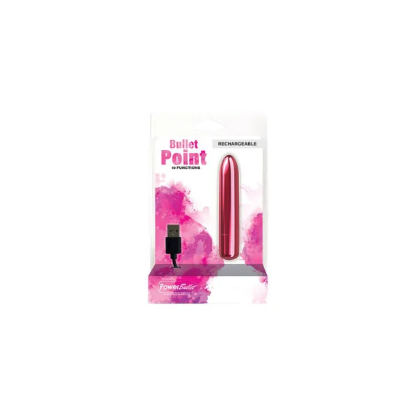 PowerBullet Bullet Point Rechargeable Vibe, Pink
