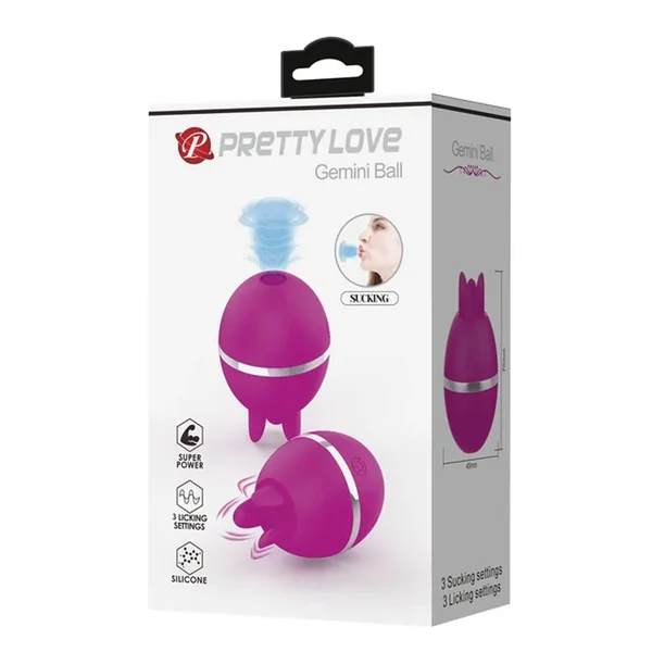 Pretty Love Gemini Ball Fuchsia Dual Function Adult Toy