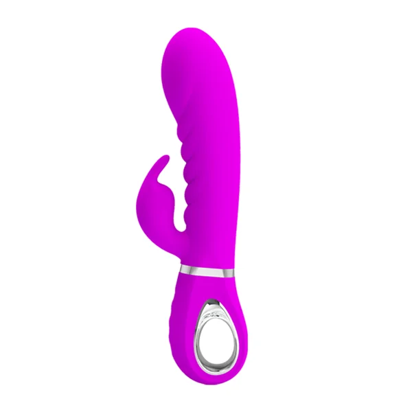 Pretty Love Prescott Dual-Density Ribbed Silicone Rabbit Vibrator