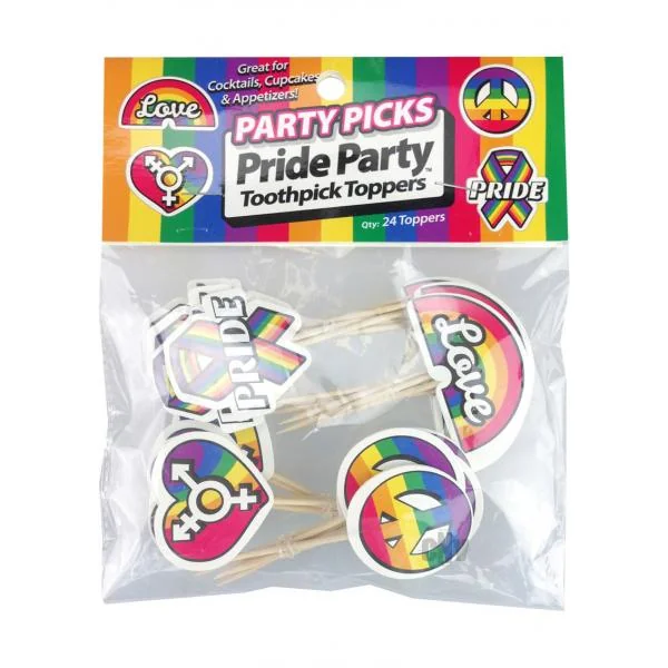 Pride Party Picks 24 Toothpick Toppers