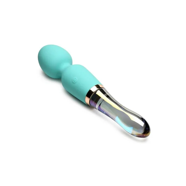 Prisms Vibra-Glass 10x Dual End Rechargeable Silicone Glass Wand