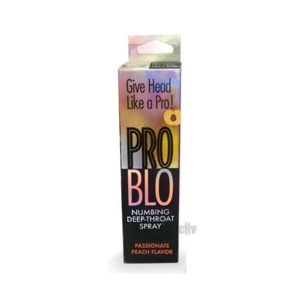 Pro Blo Numbing Deep Throat Spray Peach 1 Oz.