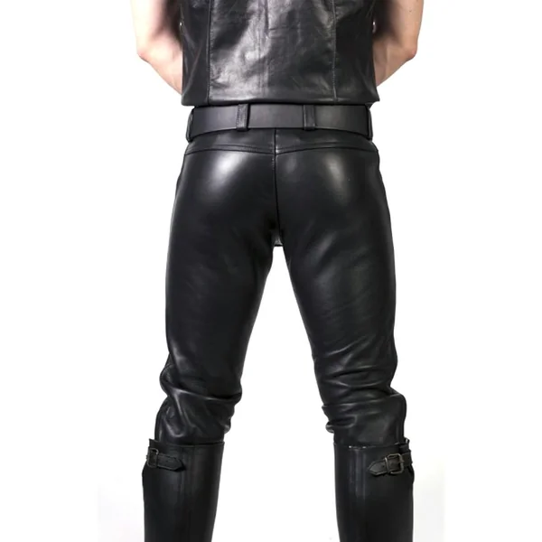 Prowler RED Leather Jeans 29in – Black