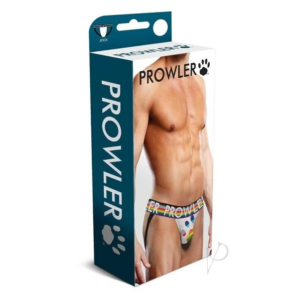 Prowler White Oversized Paw Jock - XXL - White/Rainbow