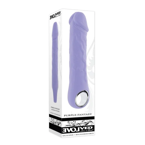 Purple Fantasy Rechargeable Silicone Vibrator - Purple