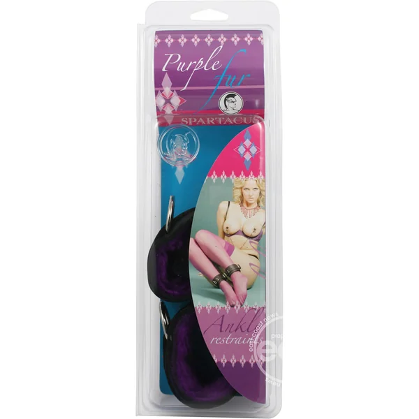 Purple Fur Line Ankle Restraints