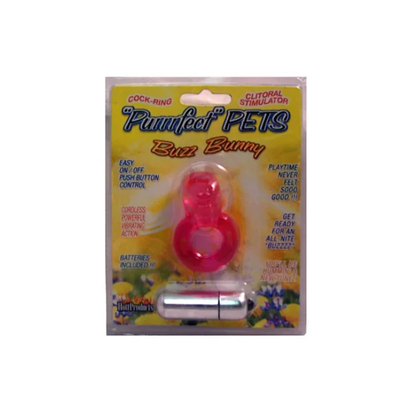 Purrrfect Pets Buzz Bunny Stimulator With Vibrating Bullet Magenta