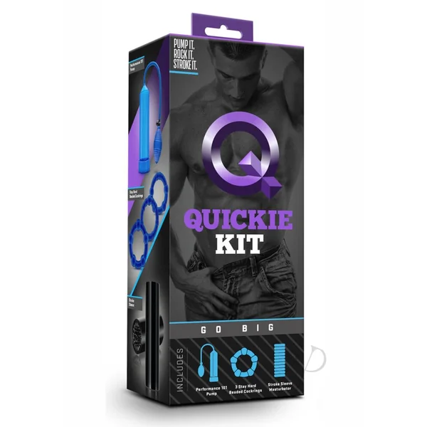 Quickie Kit Go Big Blue Penis Pump