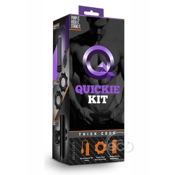 Quickie Kit Thick Cock Penis Pump - Black