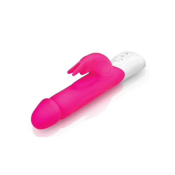 Rabbit Essentials Rechargeable Silicone Realistic Rabbit – Hot Pink
