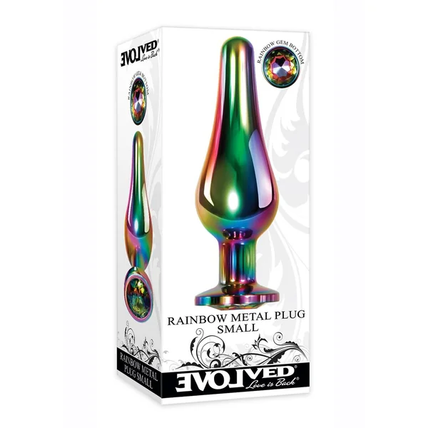 Rainbow Metal Anal Plug
