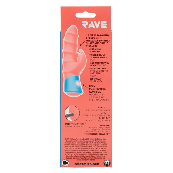 Rave Tickler Orange Silicone Dual Massager for Intimate Fun