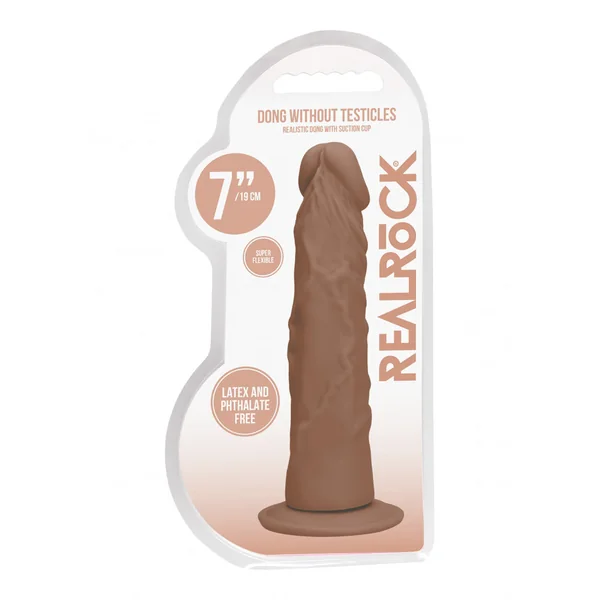 Real Rock Realistic Dildo - 7' - 17 Cm - Mocha