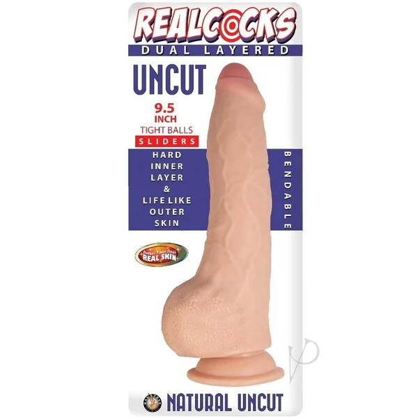 Realcocks Dual Layered Uncut Slider with Tight Balls 9.5in - Vanilla