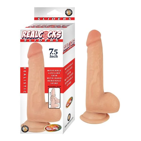 Realcocks Sliders 7.5 inches Realistic Dildo Beige
