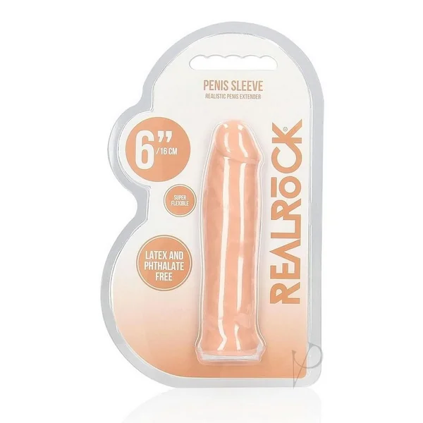 RealRock Skin Penis Extender 6in - Vanilla