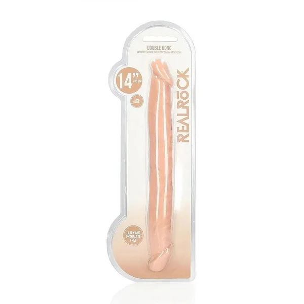 RealRock Skin Realistic Double Dildo 14in