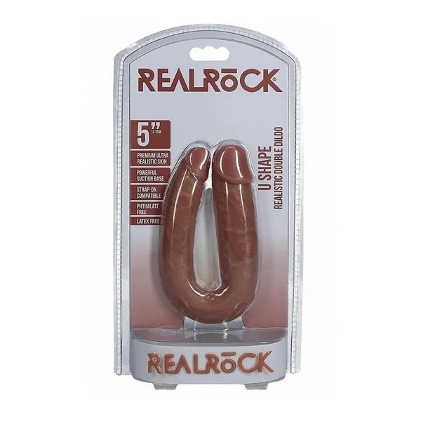RealRock Ultra Realistic Skin U Shaped Dual Penetration 5in