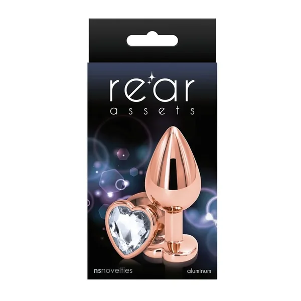 Rear Assets Rose Gold Heart Anal Plug