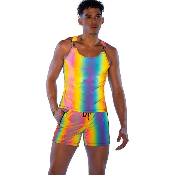 Reflective Shorts with Zipper Pockets & Drawstrings