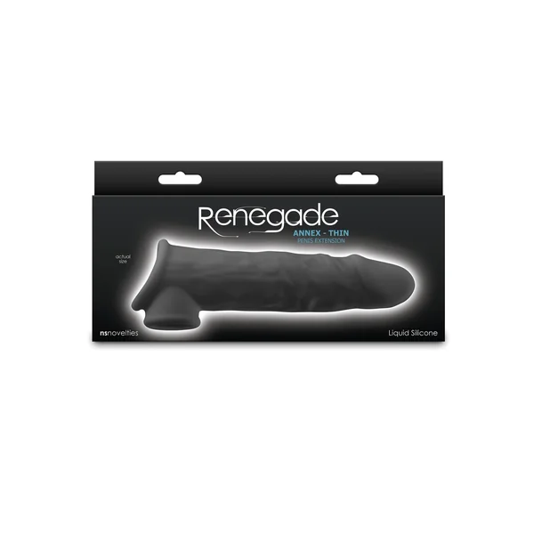Renegade Annex Silicone Penis Extension - Thin - Black