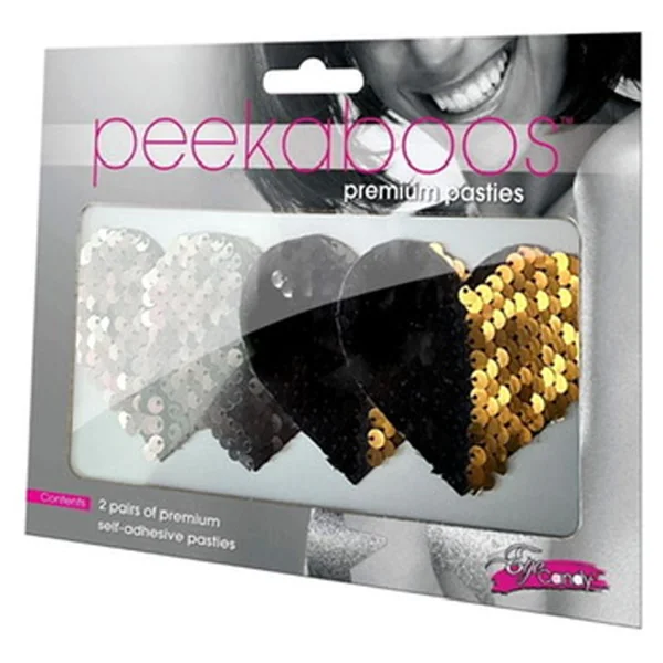 Reversible Sequin Hearts Pasties