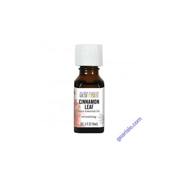 Revitalize Aura Cacia Cinnamon Leaf Essential Oil 0.5 fl oz