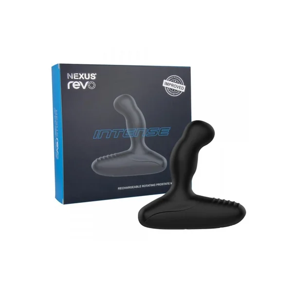 Revo Intense Rechargeable Rotating Prostate Massager Silicone Waterproof Black