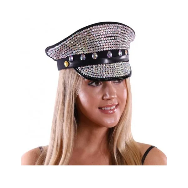 Rhinestone Biker Hat