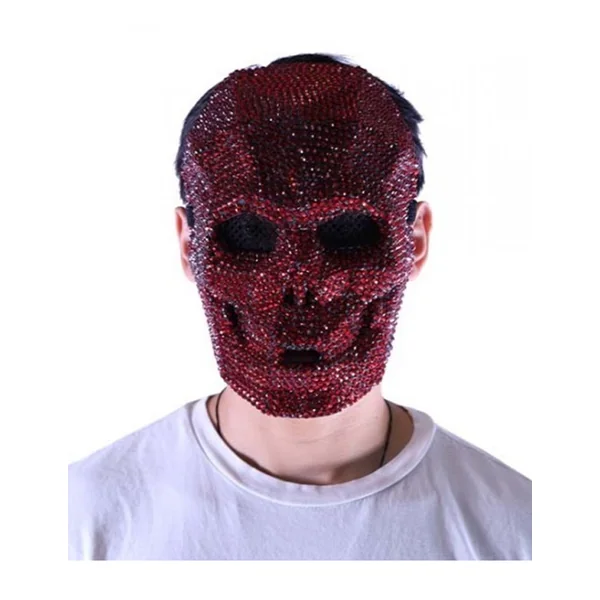 Rhinestone Full Skull Mask